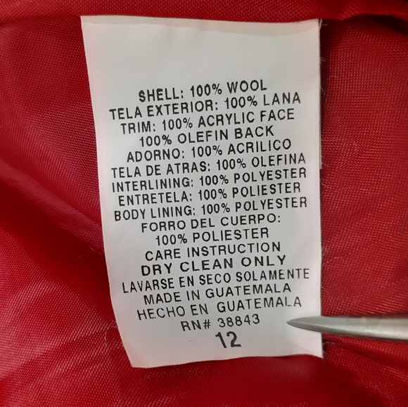 Rothschild Red Wool Winter Girls Jacket - Picture 7 of 10